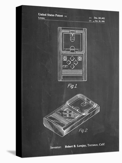 PP950-Chalkboard Mattel Electronic Basketball Game Patent Poster-Cole Borders-Stretched Canvas