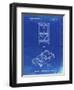 PP950-Faded Blueprint Mattel Electronic Basketball Game Patent Poster-Cole Borders-Framed Giclee Print