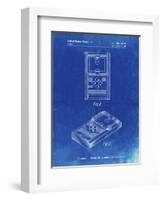 PP950-Faded Blueprint Mattel Electronic Basketball Game Patent Poster-Cole Borders-Framed Giclee Print