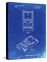 PP950-Faded Blueprint Mattel Electronic Basketball Game Patent Poster-Cole Borders-Stretched Canvas