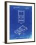 PP950-Faded Blueprint Mattel Electronic Basketball Game Patent Poster-Cole Borders-Framed Giclee Print