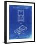 PP950-Faded Blueprint Mattel Electronic Basketball Game Patent Poster-Cole Borders-Framed Giclee Print