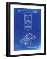 PP950-Faded Blueprint Mattel Electronic Basketball Game Patent Poster-Cole Borders-Framed Giclee Print