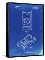PP950-Faded Blueprint Mattel Electronic Basketball Game Patent Poster-Cole Borders-Framed Stretched Canvas