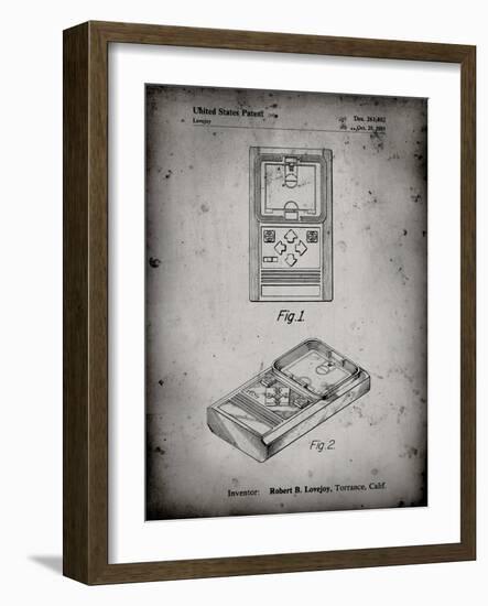 PP950-Faded Grey Mattel Electronic Basketball Game Patent Poster-Cole Borders-Framed Giclee Print