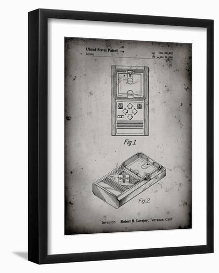 PP950-Faded Grey Mattel Electronic Basketball Game Patent Poster-Cole Borders-Framed Giclee Print