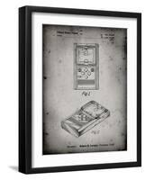 PP950-Faded Grey Mattel Electronic Basketball Game Patent Poster-Cole Borders-Framed Giclee Print