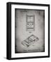 PP950-Faded Grey Mattel Electronic Basketball Game Patent Poster-Cole Borders-Framed Giclee Print