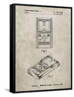 PP950-Sandstone Mattel Electronic Basketball Game Patent Poster-Cole Borders-Framed Stretched Canvas