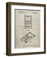 PP950-Sandstone Mattel Electronic Basketball Game Patent Poster-Cole Borders-Framed Giclee Print