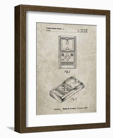 PP950-Sandstone Mattel Electronic Basketball Game Patent Poster-Cole Borders-Framed Giclee Print