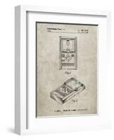 PP950-Sandstone Mattel Electronic Basketball Game Patent Poster-Cole Borders-Framed Giclee Print