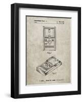 PP950-Sandstone Mattel Electronic Basketball Game Patent Poster-Cole Borders-Framed Premium Giclee Print