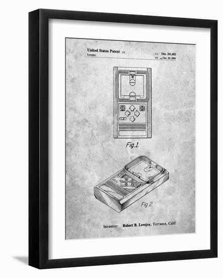 PP950-Slate Mattel Electronic Basketball Game Patent Poster-Cole Borders-Framed Giclee Print