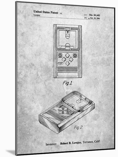 PP950-Slate Mattel Electronic Basketball Game Patent Poster-Cole Borders-Mounted Giclee Print