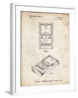 PP950-Vintage Parchment Mattel Electronic Basketball Game Patent Poster-Cole Borders-Framed Giclee Print