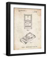 PP950-Vintage Parchment Mattel Electronic Basketball Game Patent Poster-Cole Borders-Framed Giclee Print