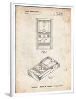 PP950-Vintage Parchment Mattel Electronic Basketball Game Patent Poster-Cole Borders-Framed Premium Giclee Print