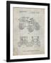 PP951-Antique Grid Parchment Mattel Kids Dump Truck Patent Poster-Cole Borders-Framed Giclee Print