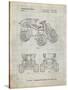 PP951-Antique Grid Parchment Mattel Kids Dump Truck Patent Poster-Cole Borders-Stretched Canvas