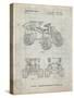 PP951-Antique Grid Parchment Mattel Kids Dump Truck Patent Poster-Cole Borders-Stretched Canvas