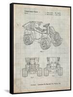 PP951-Antique Grid Parchment Mattel Kids Dump Truck Patent Poster-Cole Borders-Framed Stretched Canvas
