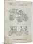 PP951-Antique Grid Parchment Mattel Kids Dump Truck Patent Poster-Cole Borders-Mounted Premium Giclee Print