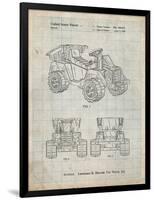 PP951-Antique Grid Parchment Mattel Kids Dump Truck Patent Poster-Cole Borders-Framed Premium Giclee Print