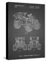PP951-Black Grid Mattel Kids Dump Truck Patent Poster-Cole Borders-Stretched Canvas