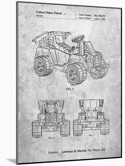 PP951-Slate Mattel Kids Dump Truck Patent Poster-Cole Borders-Mounted Giclee Print
