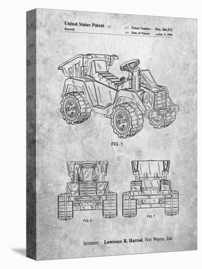 PP951-Slate Mattel Kids Dump Truck Patent Poster-Cole Borders-Stretched Canvas