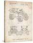 PP951-Vintage Parchment Mattel Kids Dump Truck Patent Poster-Cole Borders-Stretched Canvas