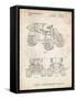 PP951-Vintage Parchment Mattel Kids Dump Truck Patent Poster-Cole Borders-Framed Stretched Canvas