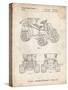 PP951-Vintage Parchment Mattel Kids Dump Truck Patent Poster-Cole Borders-Stretched Canvas