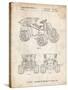 PP951-Vintage Parchment Mattel Kids Dump Truck Patent Poster-Cole Borders-Stretched Canvas