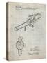 PP952-Antique Grid Parchment Mattel Toy Pop Gun Patent Poster-Cole Borders-Stretched Canvas