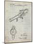 PP952-Antique Grid Parchment Mattel Toy Pop Gun Patent Poster-Cole Borders-Mounted Giclee Print