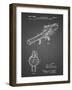 PP952-Black Grid Mattel Toy Pop Gun Patent Poster-Cole Borders-Framed Giclee Print