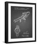 PP952-Black Grid Mattel Toy Pop Gun Patent Poster-Cole Borders-Framed Giclee Print