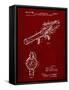 PP952-Burgundy Mattel Toy Pop Gun Patent Poster-Cole Borders-Framed Stretched Canvas