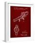 PP952-Burgundy Mattel Toy Pop Gun Patent Poster-Cole Borders-Framed Giclee Print