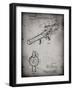 PP952-Faded Grey Mattel Toy Pop Gun Patent Poster-Cole Borders-Framed Giclee Print
