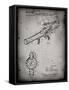 PP952-Faded Grey Mattel Toy Pop Gun Patent Poster-Cole Borders-Framed Stretched Canvas