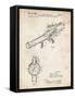 PP952-Vintage Parchment Mattel Toy Pop Gun Patent Poster-Cole Borders-Framed Stretched Canvas