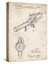 PP952-Vintage Parchment Mattel Toy Pop Gun Patent Poster-Cole Borders-Stretched Canvas