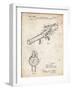 PP952-Vintage Parchment Mattel Toy Pop Gun Patent Poster-Cole Borders-Framed Giclee Print