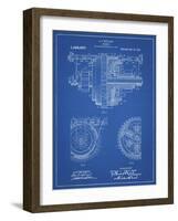 PP953-Blueprint Mechanical Gearing 1912 Patent Poster-Cole Borders-Framed Giclee Print