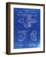 PP953-Faded Blueprint Mechanical Gearing 1912 Patent Poster-Cole Borders-Framed Giclee Print