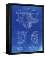 PP953-Faded Blueprint Mechanical Gearing 1912 Patent Poster-Cole Borders-Framed Stretched Canvas