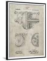 PP953-Sandstone Mechanical Gearing 1912 Patent Poster-Cole Borders-Framed Premium Giclee Print